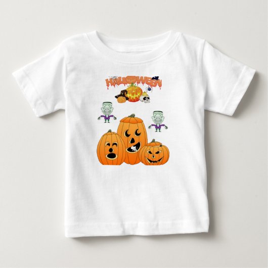 フーディ ハロウィン 幼児 ベビーTシャツ (正面)