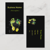 フートケア名刺テンプレート2側面 名刺 (正面/裏面)