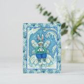 フートターブンウィンターワンダーランドおもしろい、バニーラビット ポストカード (スタンド正面)