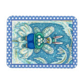 フートターブンウィンターワンダーランドおもしろい、バニーラビット マグネット (横)