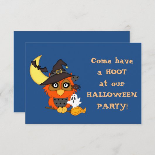 フートハローウィンパーティ招待状 招待状 (正面/裏面)