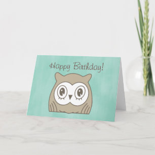 フートフクロウ誕生日カード カード