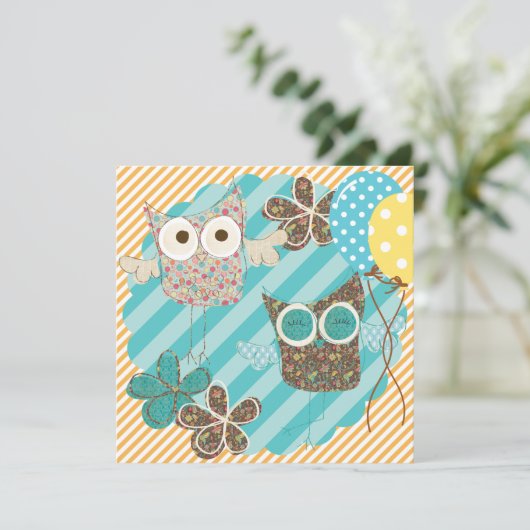 フートフルカスタマイズズ誕生日招待状 招待状 (スタンド正面)