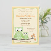 フートフールグリーンニュートラルベビーシャワー(旧バージョン) 招待状 (スタンド正面)