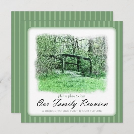 フートブリッジグリーンカスタム懇親会招待状 招待状 (正面/裏面)