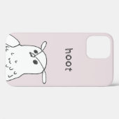 フートラインアートピンクフクロウ Case-Mate iPhoneケース (裏面 (横))