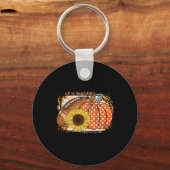 フートルパンプキンサンフラワーフートル恋人秋サンクシュ キーホルダー (正面)