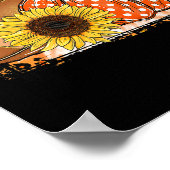 フートルパンプキンサンフラワーフートル恋人秋サンクシュ ポスター (角)