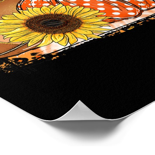 フートルパンプキンサンフラワーフートル恋人秋サンクシュ ポスター (角)