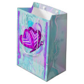 フートルビーズヴァレンティネスフォークアートミディアムのみ ミディアムペーパーバッグ (裏面アングル)