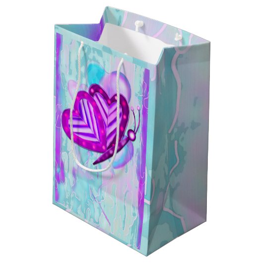 フートルビーズヴァレンティネスフォークアートミディアムのみ ミディアムペーパーバッグ (裏面アングル)