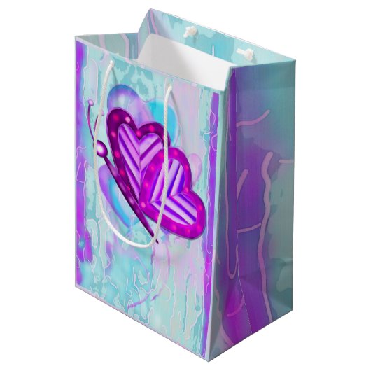 フートルビーズヴァレンティネスフォークアートミディアムのみ ミディアムペーパーバッグ (正面アングル)