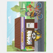 フートンサイクル フリースブランケット (正面)