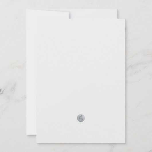 フート冬の結婚式の日付を保存 招待状 (裏面)