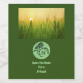 フードお洒落付きグラスパーモノグラム写真 ワインラベル (シングルラベル)