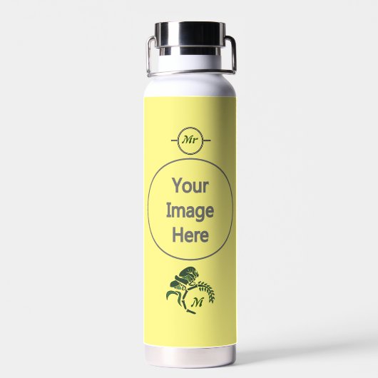 フードお洒落付きグラスパーモノグラム ウォーターボトル (背面)