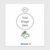 フードお洒落付きグラスパーモノグラム シール (シート)