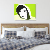 フードで見詰める キャンバスプリント (インサイチュ (寝室))