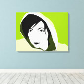 フードで見詰める キャンバスプリント (インサイチュ (ウッドフロア))