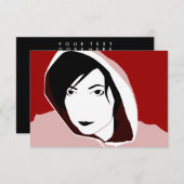 フードで見詰める 招待状 (正面/裏面)