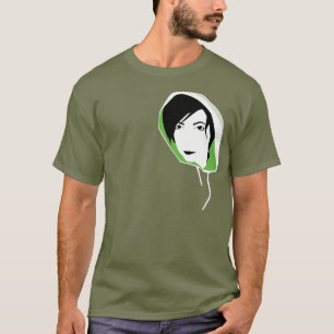 フードで見詰める Tシャツ