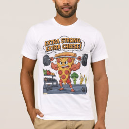 フードとワークアウトの愛好家のための面白いピザジムTシャツ Tシャツ