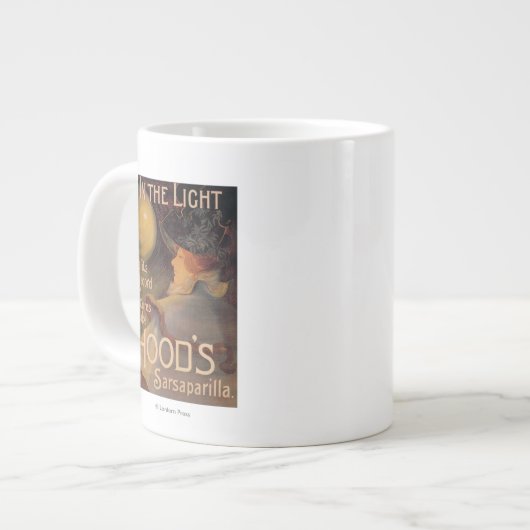 フードのサルサパリラ宣伝ポスター ジャンボコーヒーマグカップ (正面左)