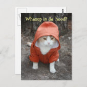 フードの中で何を？ ポストカード (正面/裏面)