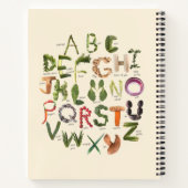 フードアルファベット - 健康的な果物と野菜を食べよう ノートブック (裏面)