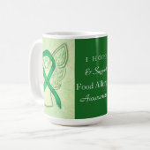 フードアレルギー認識度リボンエンジェルカスタムマグカップ コーヒーマグカップ (正面左)