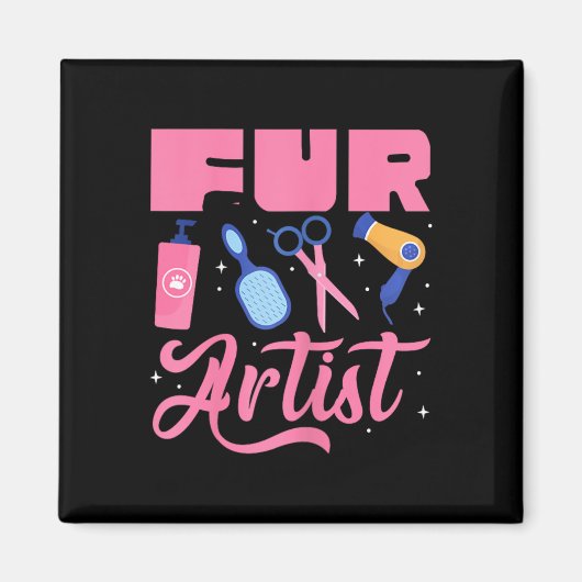 フードアーティスト ドッググルーマー グルーミング ペット パピーケア グルーム マグネット (正面)