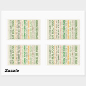 フードインスピレーションのシール 長方形シール (シート)