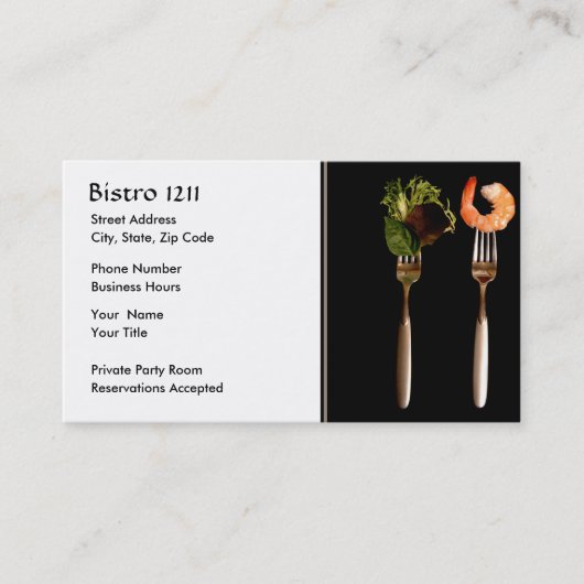 フードオンフォークスのレストラン名刺 名刺 (正面)