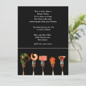 フードオンモダンフォークスディナーパーティの招待状 招待状 (スタンド正面)