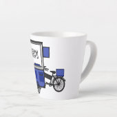 フードカート漫画イラストレーション カフェラテマグ (右アングル)