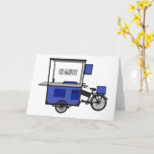 フードカート漫画イラストレーション カード (黄色い花)