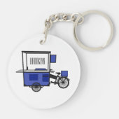 フードカート漫画イラストレーション キーホルダー (裏面)