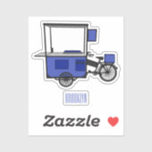 フードカート漫画イラストレーション シール (シート)