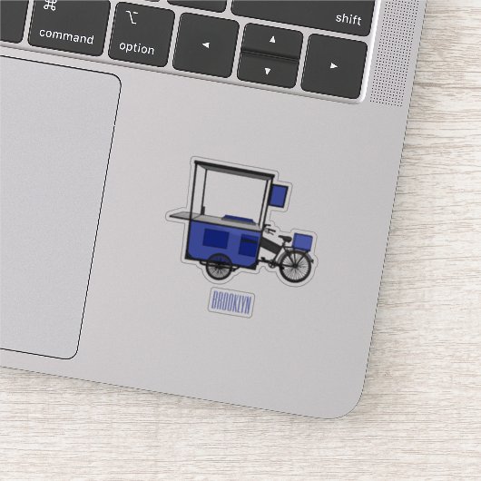 フードカート漫画イラストレーション シール (詳細)