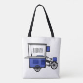 フードカート漫画イラストレーション トートバッグ (裏面)