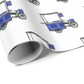 フードカート漫画イラストレーション ラッピングペーパー (ロールコーナー)