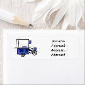 フードカート漫画イラストレーション ラベル (インサイチュ)