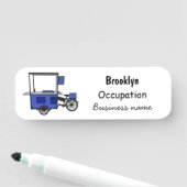 フードカート漫画イラストレーション 名札 (インサイチュ)