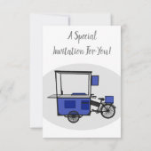 フードカート漫画イラストレーション 招待状 (裏面)