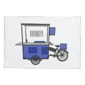 フードカート漫画イラストレーション 枕カバー (裏面)