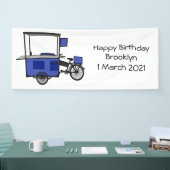 フードカート漫画イラストレーション 横断幕 (トレードショー)