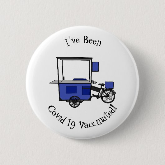 フードカート漫画イラストレーション 缶バッジ (正面)