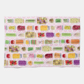 フードキャニングジャース – ピンク キッチンタオル (横)