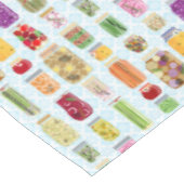 フードキャニングジャース – 青 テーブルクロス (アングル)