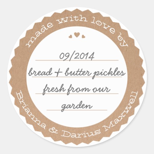 フードギフトラベルシール円クラフト紙 ラウンドシール (正面)